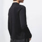 Maglione in maglia rasata con scollo a V e fiocco