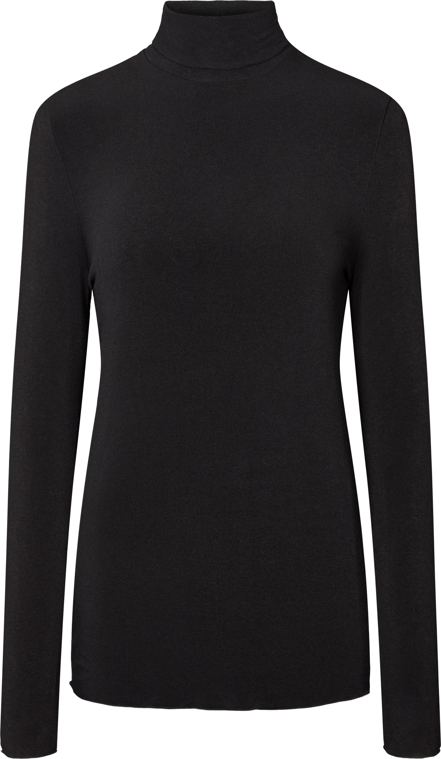 Maglia a collo alto Anna in misto lana nera