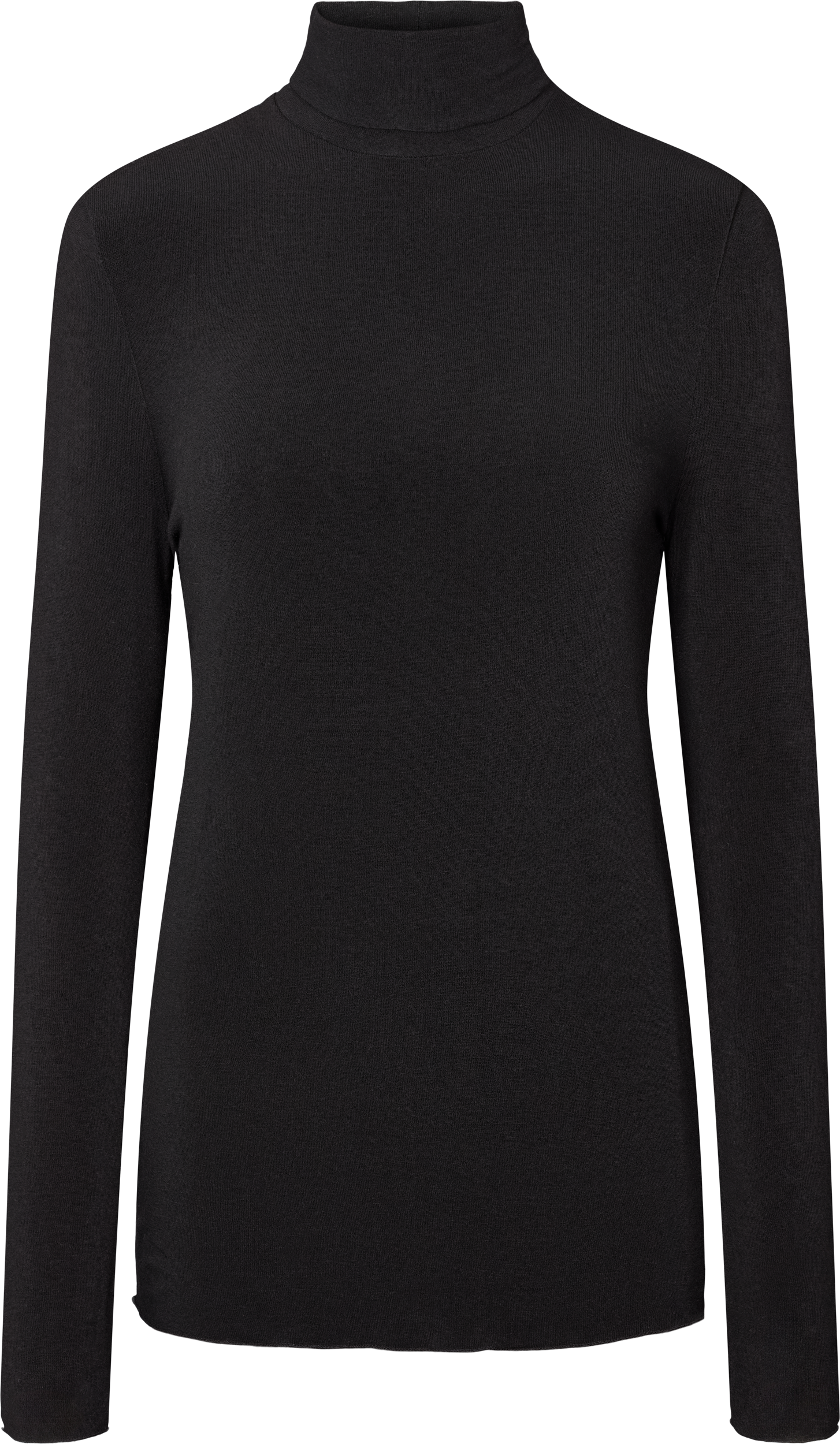 Maglia a collo alto Anna in misto lana nera