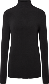 Maglia a collo alto Anna in misto lana nera