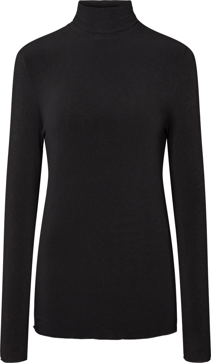 Maglia a collo alto Anna in misto lana nera