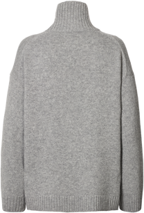 Maglione dolcevita in lana d’agnello grigio mélange