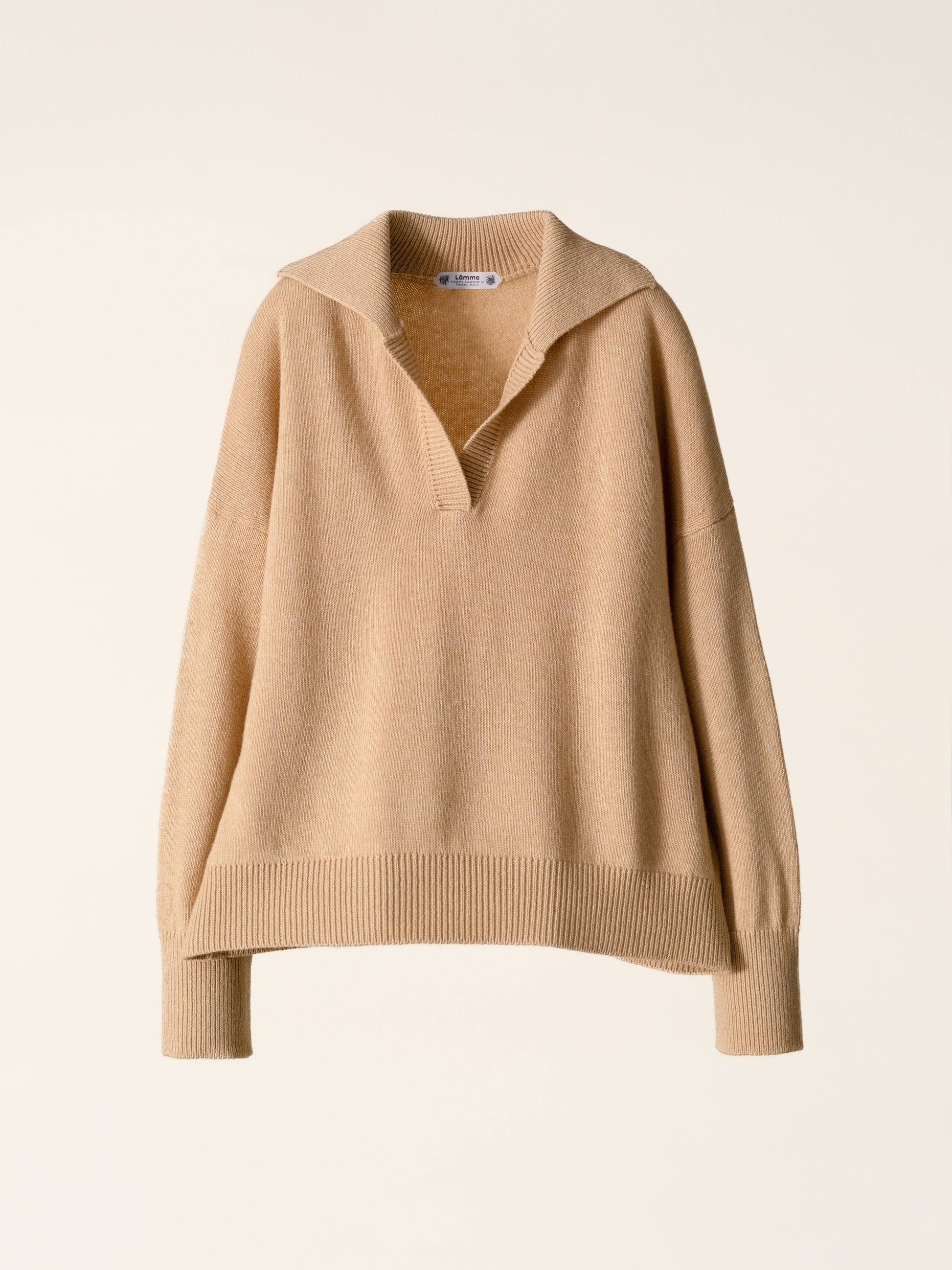 Polo relaxed in misto cashmere