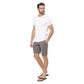 Pantaloncini estivi uomo in cotone e lino grigio