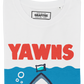 T-shirt unisex in cotone biologico con stampa Yawns
