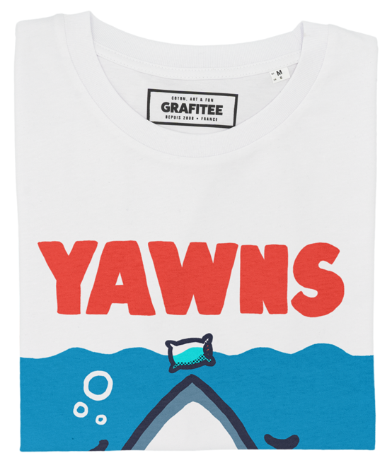 T-shirt unisex in cotone biologico con stampa Yawns