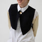 Camicia in popeline bicolor con gilet