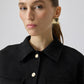 Giacca camicia effetto suede con cintura a catena