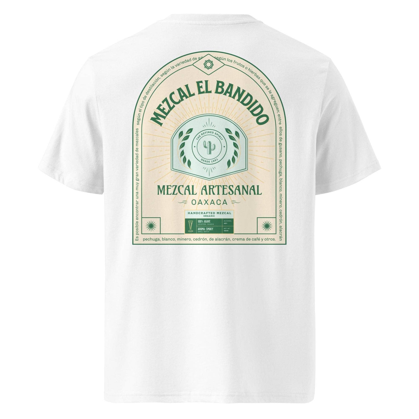 T-shirt unisex in cotone biologico con stampa Mezcal
