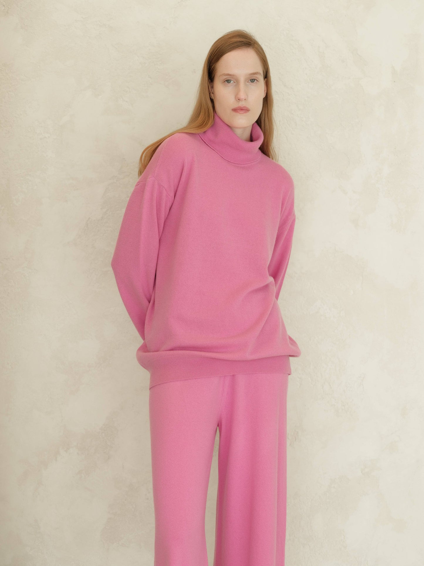 Maglione dolcevita classico in misto cashmere