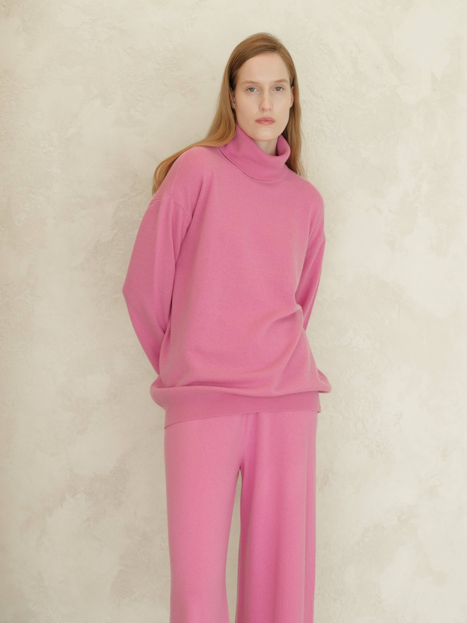 Maglione dolcevita classico in misto cashmere