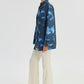 Camicia tie-dye in lino testurizzato