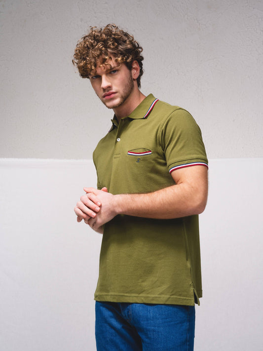 Polo in piqué con taschino