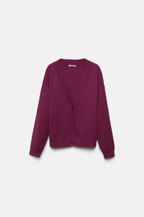 Cardigan in maglia con scollo a V