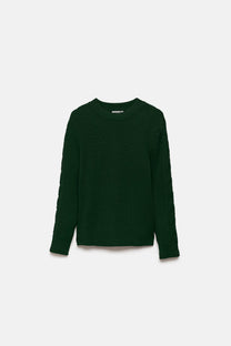 Maglione in Maglia Strutturata Girocollo