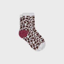 Calzini glitter in cotone con stampa mucca