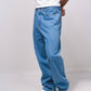 Jeans dritti in cotone a vita alta 5 tasche