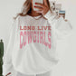 Felpa oversize grafica “Long Live Cowgirls”
