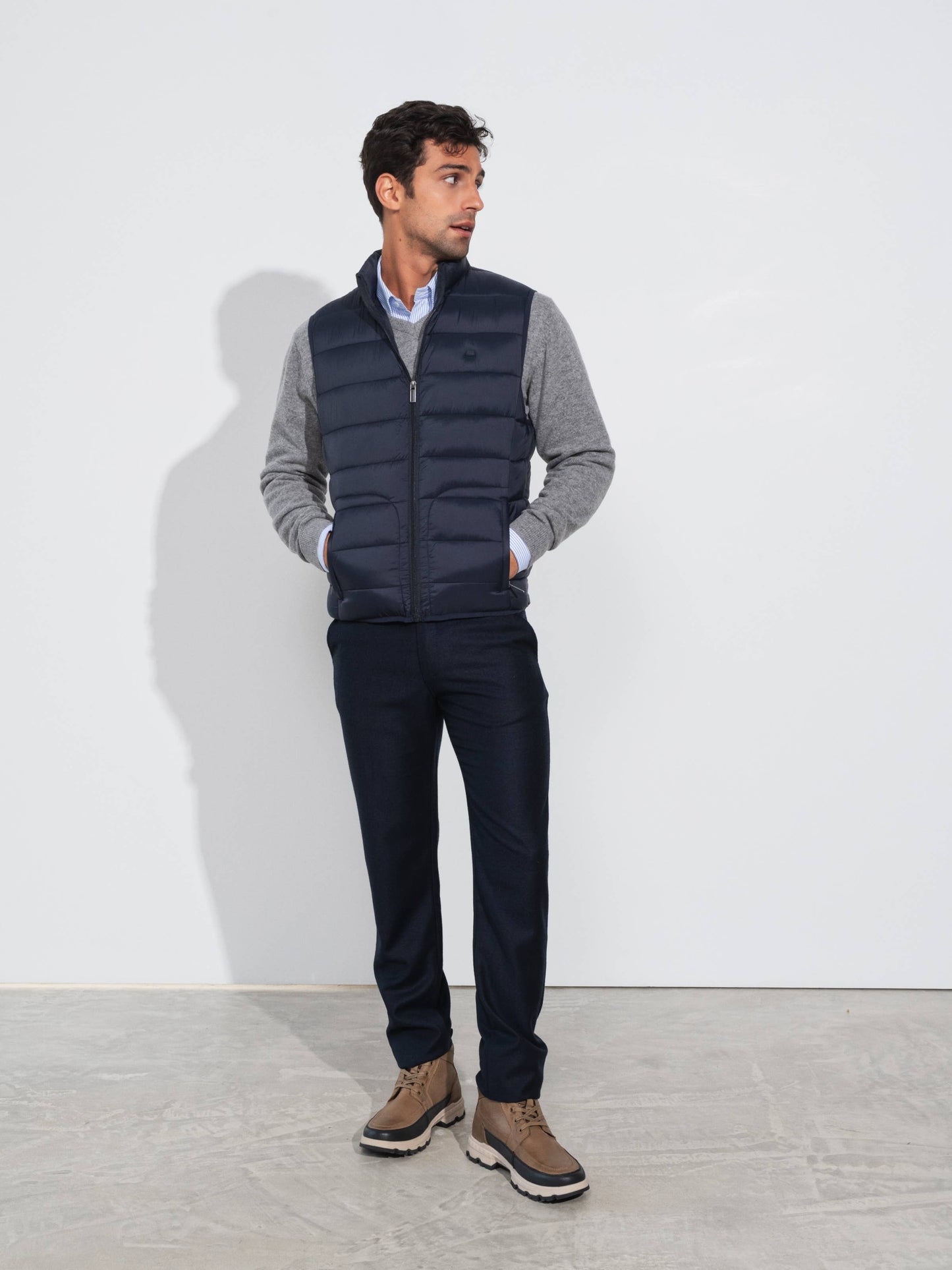 Gilet imbottito da uomo in nylon