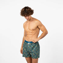 Boxer in cotone biologico con stampa racchette da tennis