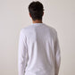 T-shirt uomo a maniche lunghe in cotone biologico Bastien bianca