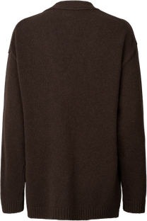 Cardigan in lana d’agnello Edith con scollo a V