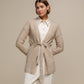 Cardigan in maglia con cintura e micro paillettes