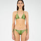 Top bikini triangolo paisley verde