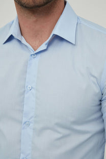Camicia slim fit azzurro cielo