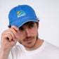 Cappellino in cotone washed azzurro cielo
