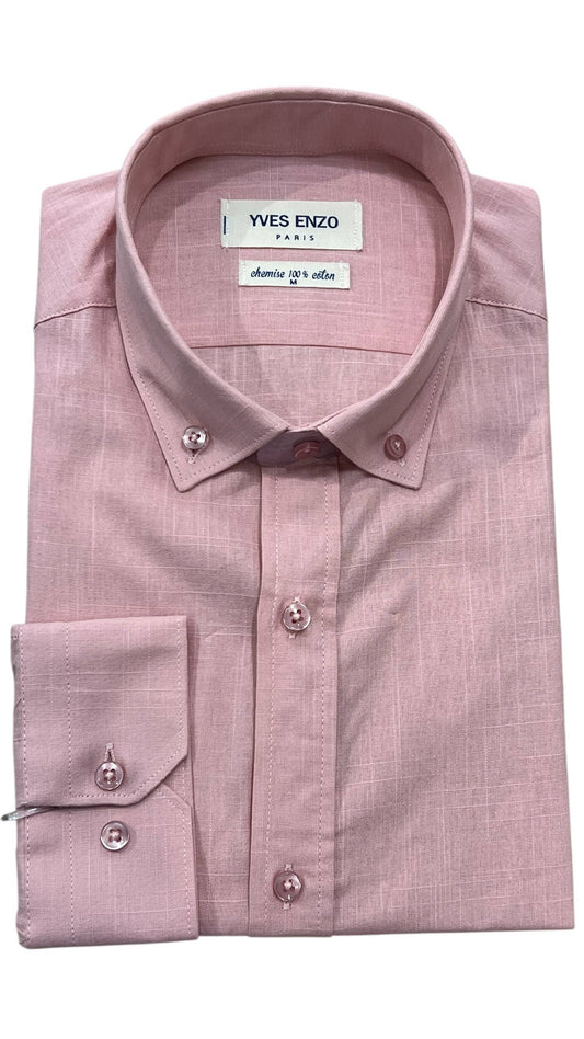 Camicia in voile di cotone rosa