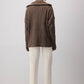 Maglione in maglia a trecce con zip e colletto ampio