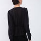 Blusa tinta unita con pieghe