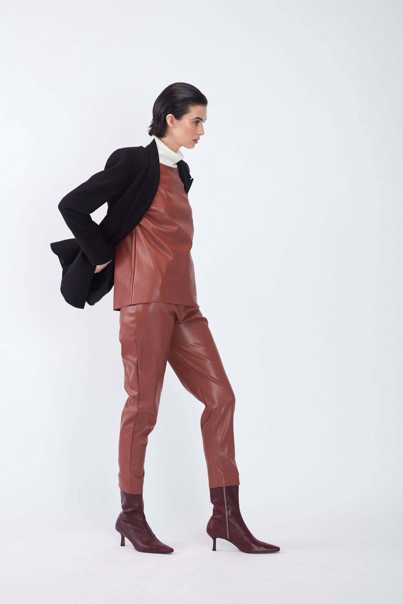 Pantaloni in pelle Napa