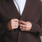 Cardigan oversize Relleu color cioccolato