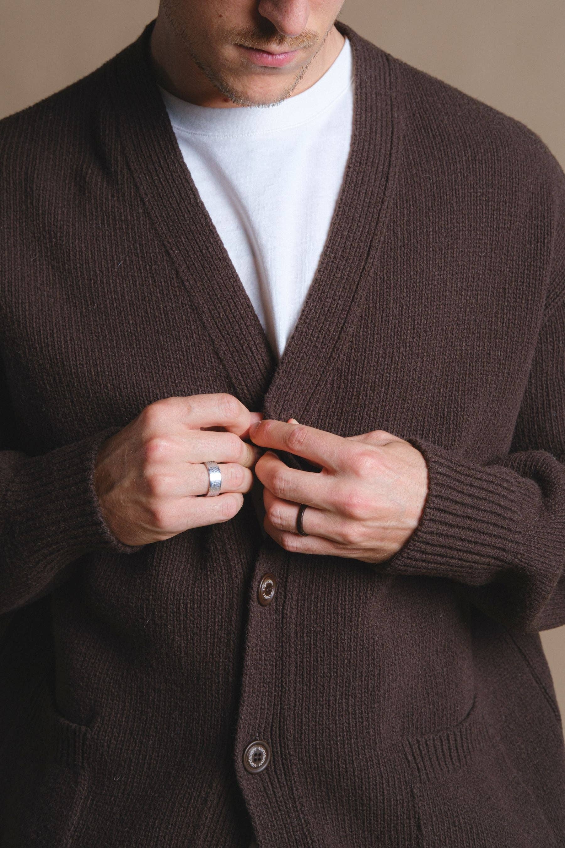 Cardigan oversize Relleu color cioccolato