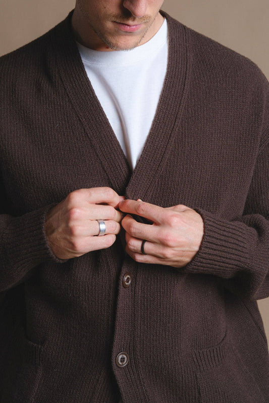 Cardigan oversize Relleu color cioccolato