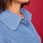 Camicia cowboy con maxi colletto