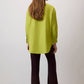 Camicia in popeline oversize verde lime