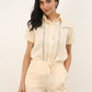 Blusa Cira in cotone con dettagli in pizzo