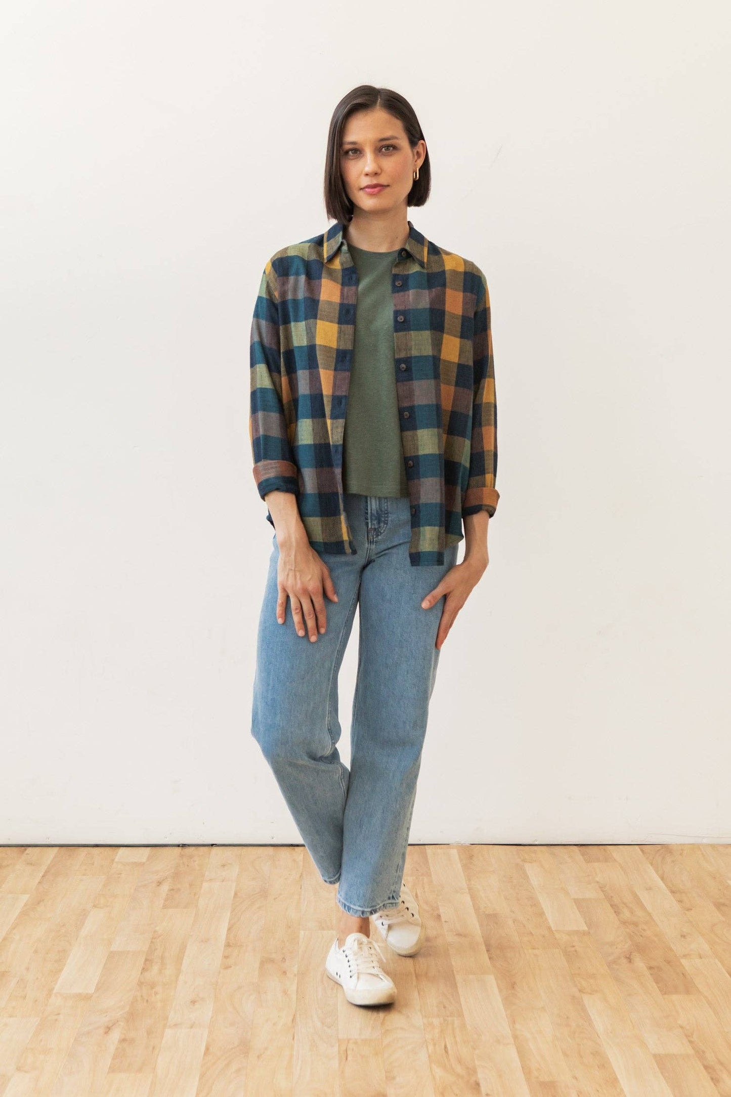 Camicia slim Olivia a quadri Moonbow