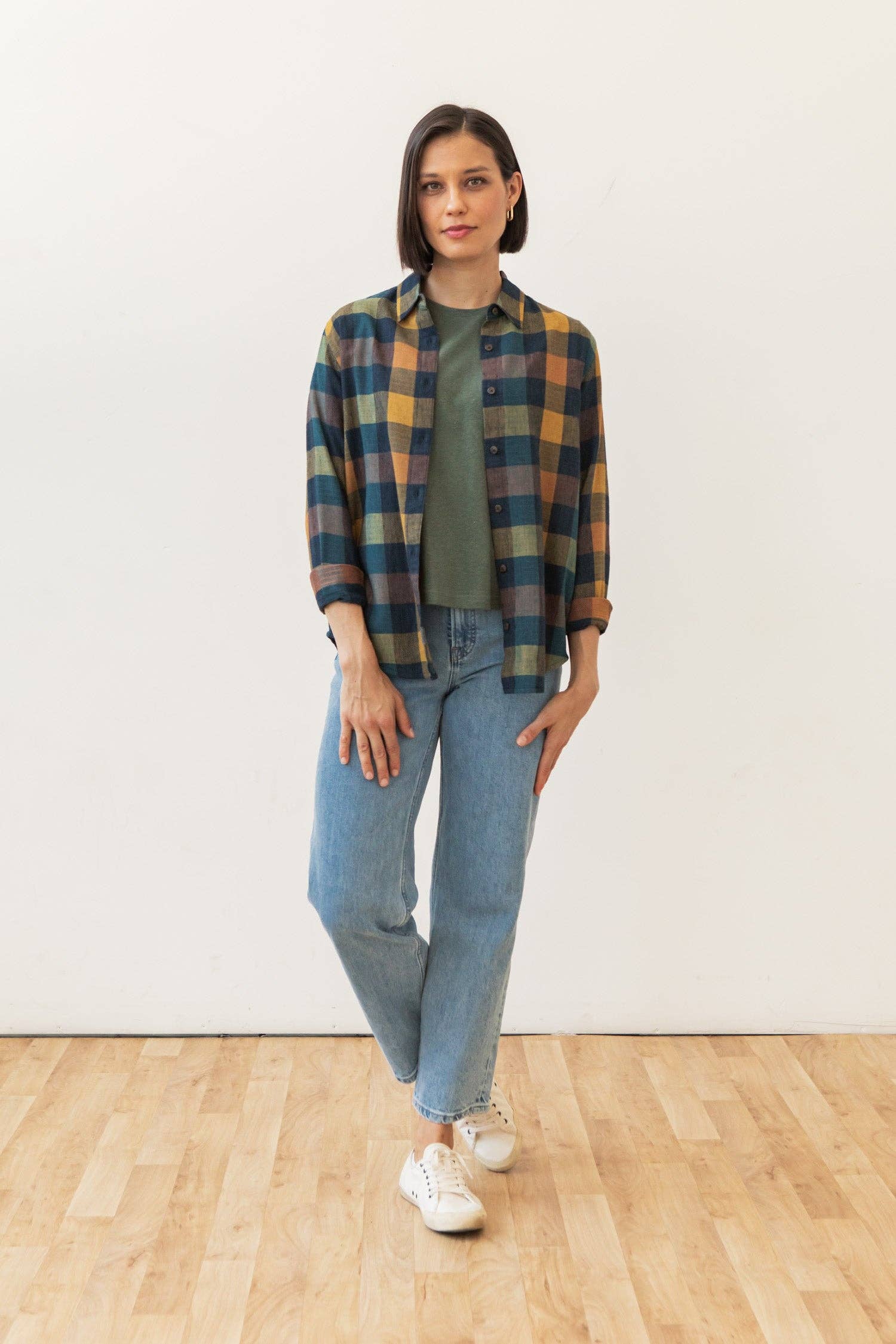 Camicia slim Olivia a quadri Moonbow