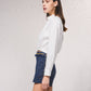 Camicia corta in cotone bianca