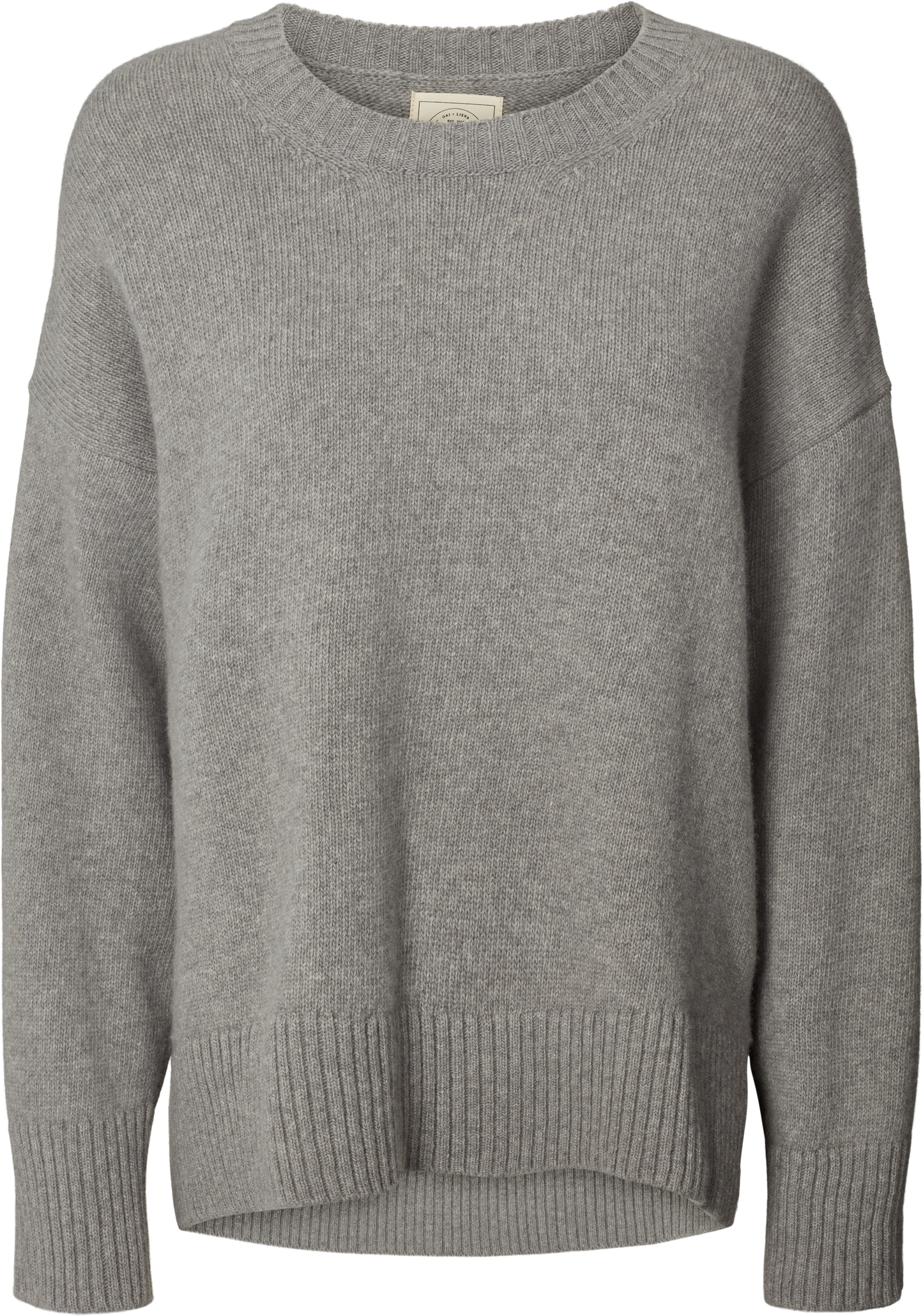 Maglione Vigga in lana d’agnello grigio melange