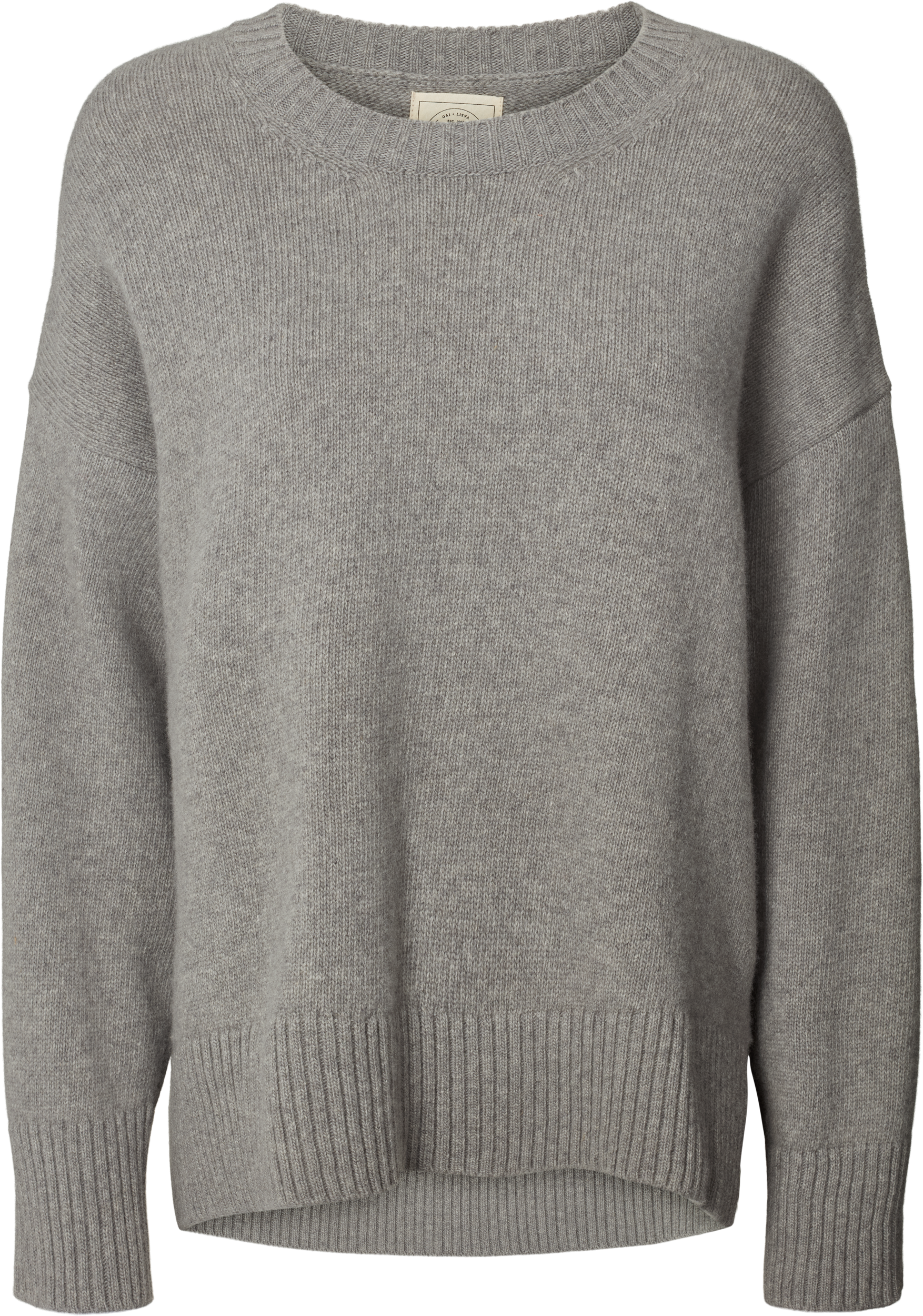 Maglione Vigga in lana d’agnello grigio melange