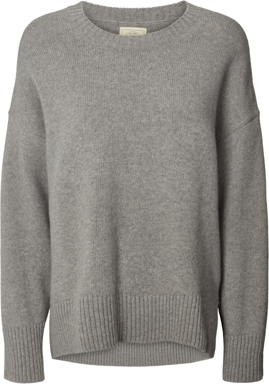 Maglione Vigga in lana d’agnello grigio melange