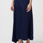 Gonna svasata lunga in raso blu navy