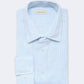 Camicia in lino a righe azzurro chiaro Avignon
