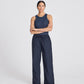 Pantaloni Thilde in popeline di cotone biologico Blu mezzanotte