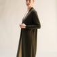 Cardigan lungo aperto in misto cashmere da donna